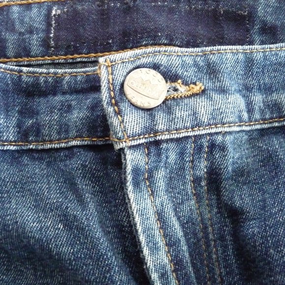 TODD OLDHAM women's  vintage acid washed distressed cuff boot cut  jeans size 31 - Picture 5 of 7